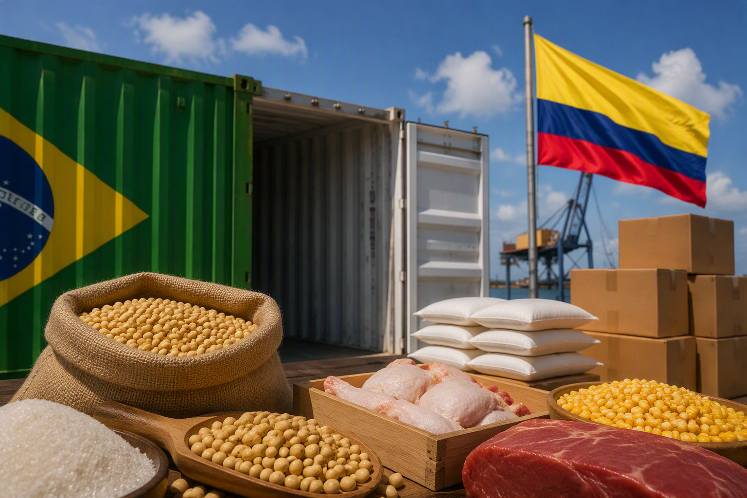 Exportações brasileiras para a Colômbia crescem 24,3% no ano; ApexBrasil lança estudo com dados do comércio bilateral
